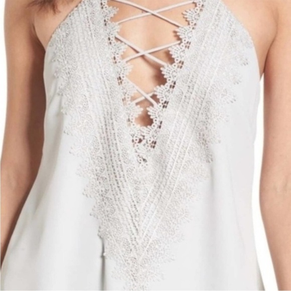 Wayf elegant White Lace-Up Women's Top - Picture 3 of 11